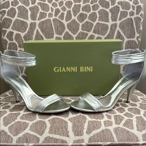 Gianni Bini Metallic Silver Heels